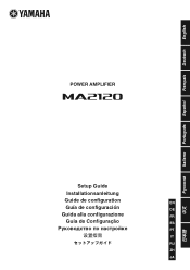 Yamaha MA2120 MA2120 Setup Guide