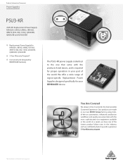 Behringer PSU3-KR Product Information Document