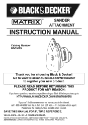 Black & Decker BDCMTS Type 1 Manual - BDCMTS