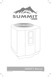 Hayward Summit In Ground Heat Pump 65 000 BTUs Owners Manual