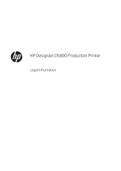 HP DesignJet D5800 Legal Information