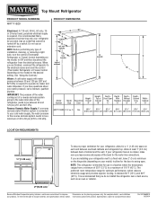Maytag MRT711BZDM Dimension Guide