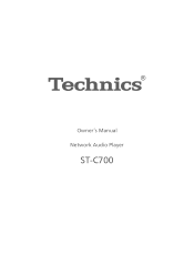 Panasonic ST-C700 Owners Manual