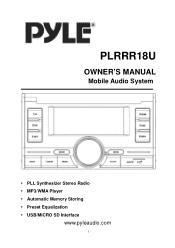 Pyle PLRRR18U Owners Manual