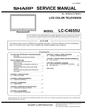 Sharp LC-C4655U Service Manual
