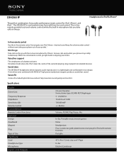 Sony DR-EX61iP Marketing Specifications