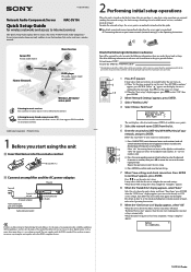 Sony NAC-SV10i Quick Setup Guide