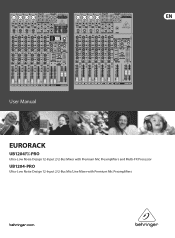 Behringer EURORACK UB1204FX-PRO Manual