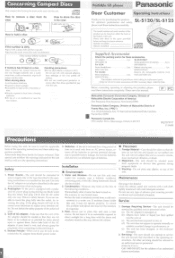 Panasonic SLS120 SLS120 User Guide