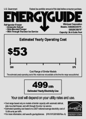 Whirlpool GSS26C4XXY Energy Guide