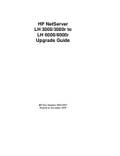 HP LH6000r HP Netserver LH 3000/3000r to LH 6000/6000r Upgrade Guide