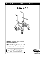 Invacare SPRXT Owners Manual