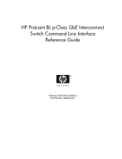 HP 279720-B21 ProLiant BL p-Class GbE Interconnect Switch Command Line Interface Reference Guide