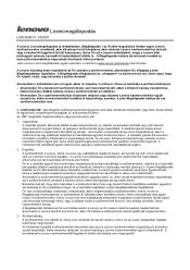 Lenovo ThinkCentre A58e (Hungarian) Lenovo License Agreement