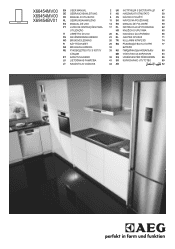 AEG Touch Control Integrated 90cm Chimney Hood Black X69454BV01 Product Manual
