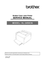 Brother International HL-3450CN Service Manual