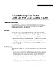 Cisco UBR924 Troubleshooting Guide