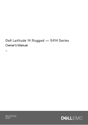 Dell Latitude 5414 Rugged Latitude 14 Rugged -- 5414 Series Owners Manual