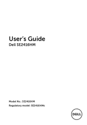 Dell SE2416HM Monitor Users Guide