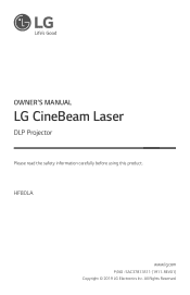 LG HF80LA Owners Manual