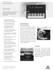 Behringer ODYSSEY Product Information Document