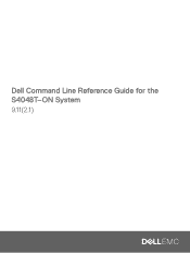 Dell PowerSwitch S4048T-ON Command Line Reference Guide for the S4048T-ON System 9.112.1
