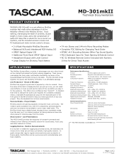 TASCAM MD-301mkII Technical Documentation