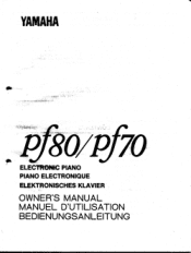 Yamaha pf70 Owner's Manual (image)