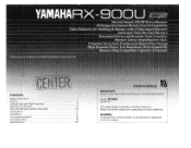 Yamaha RX-900U Owner's Manual