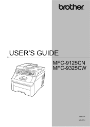 Brother International MFC-9325CW Users Manual - English