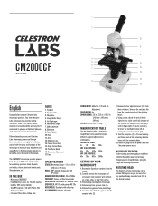 Celestron Celestron Labs CM2000CF Compound Microscope Celestron Labs CM2000CF Manual