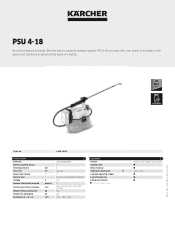 Karcher PSU 4-18 Product information