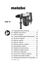 Metabo KHE 76 Operating Instructions 2