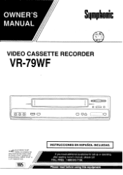 Symphonic VR79WF Owner's Manual