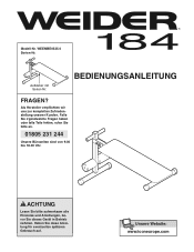 Weider 184 Bench German Manual