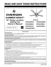 Emerson CF652 Owner Manual