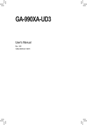 Gigabyte GA-990XA-UD3 Manual
