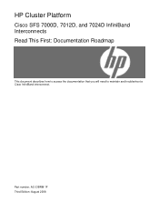HP Cluster Platform Interconnects v2010 Cisco SFS 7000D, 7012D, and 7024D InfiniBand Interconnects Read This First: Documentation Roadmap