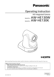 Panasonic AW-HE130 Operating Instructions
