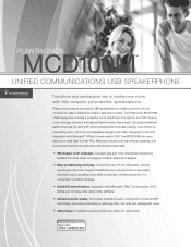 Plantronics MCD100 MCD100m Product Sheet