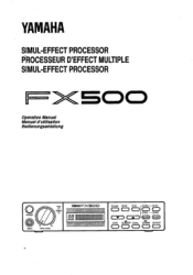 Yamaha FX500 FX500 Owners Manual Image
