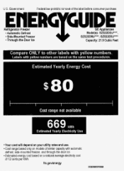 GE GZS22DSJSS Energy Guide