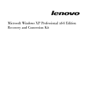 Lenovo ThinkStation S20 Windows XP Professional x64 Edition Recovery and Conversion Kit - English
