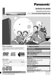 Panasonic DVD-F86K DVDF84 User Guide