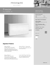 Frigidaire FGCH25M8LW Product Specifications Sheet (English)