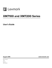 Lexmark XM7270 User Guide