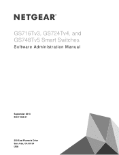 Netgear GS748Tv5 Software Administration Manual