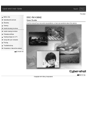 Sony DSC-RX100M2COS Cyber-shot® User Guide (Printable PDF)