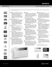Sony DSC-T20/W Marketing Specifications (White Model)