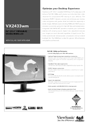 ViewSonic VX2433WM VX2433wm Spec Sheet